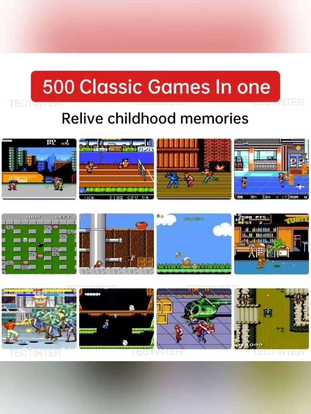 🍄👾Portable Retro 80's Handheld w/500 Classic NES Games👾🍄